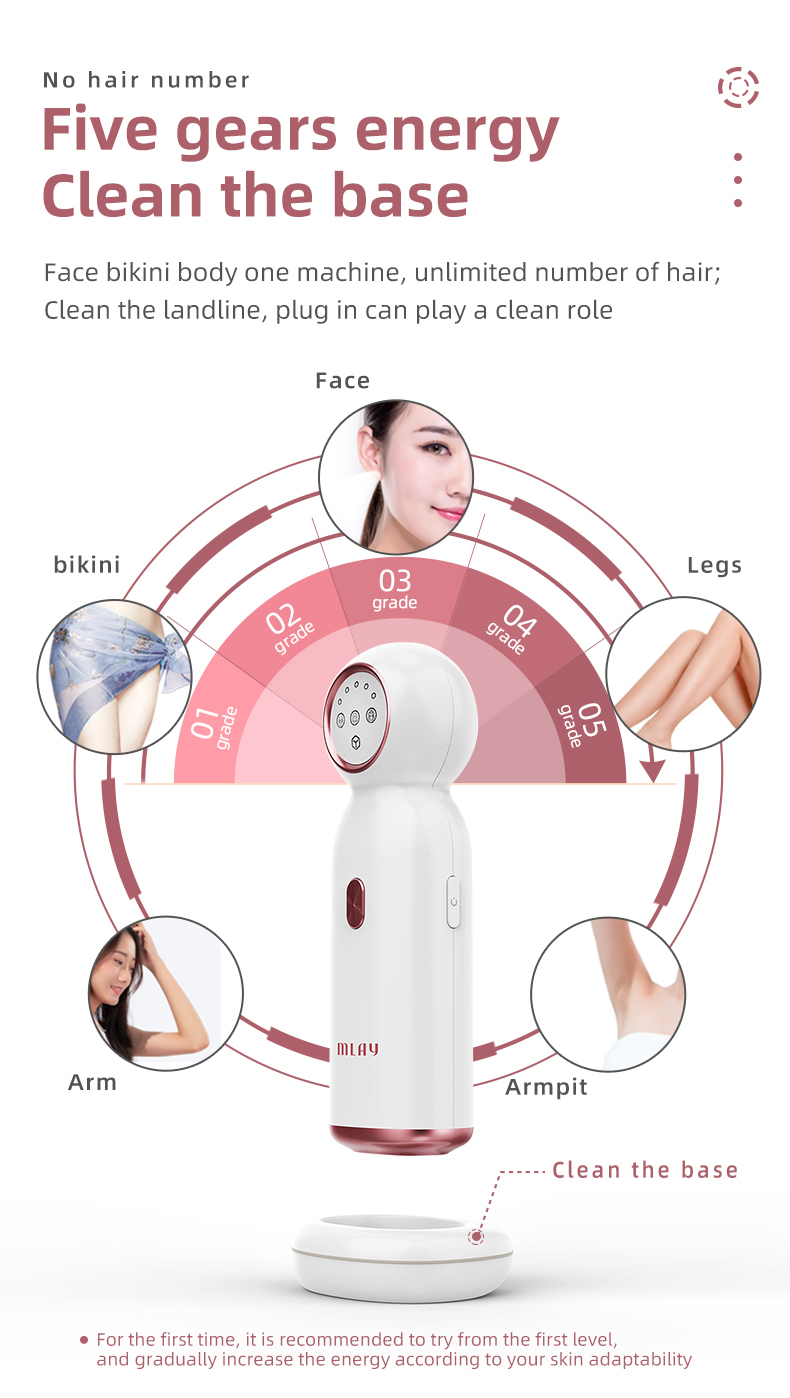 MLAY T10 Laser Hair Removal Ice Sapphire Painless Epilator Permanent IPL Hair Removal Device Home Use Laser Epilator Machine